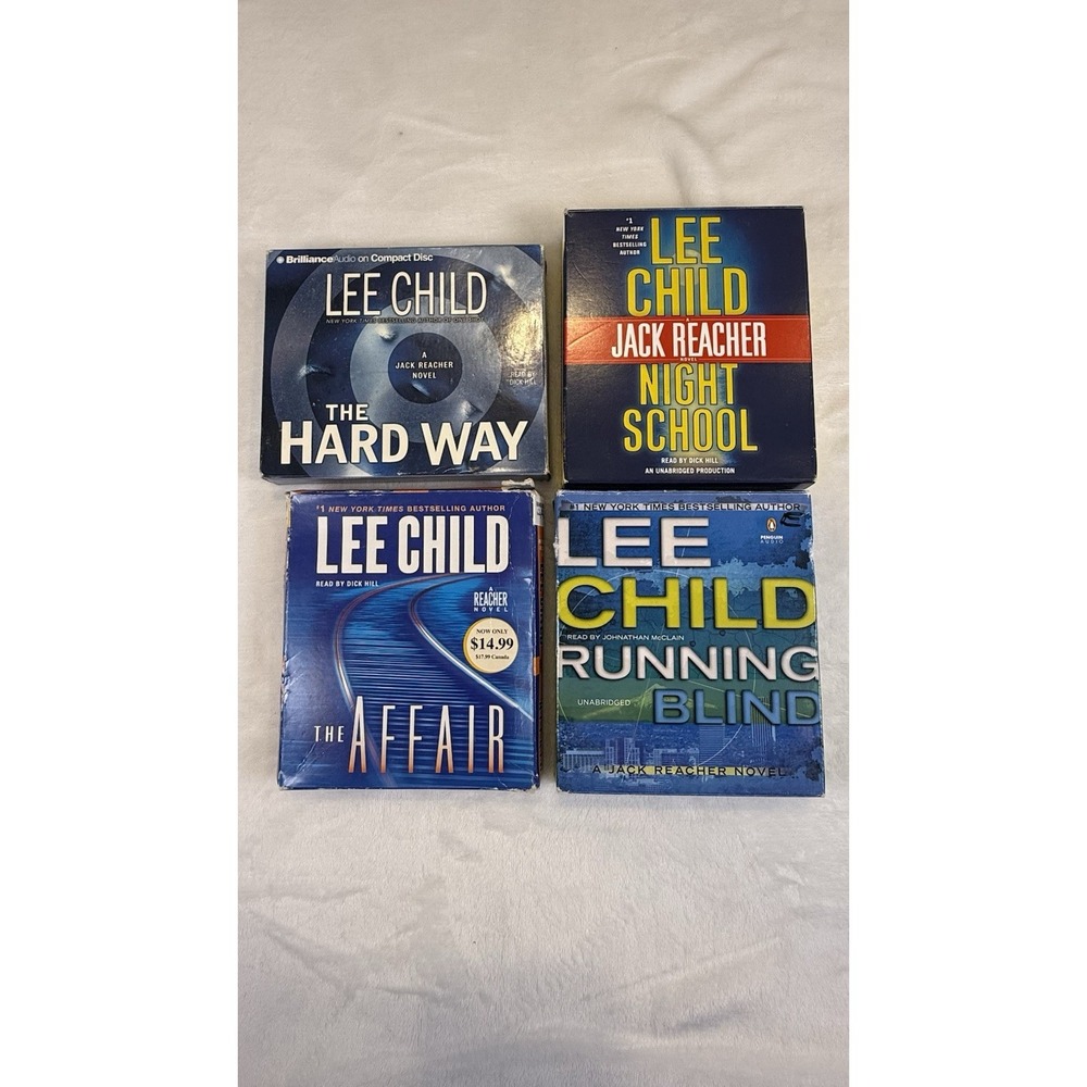 Lee Child Jack Reacher Audiobook CD Lot The Hard Way Night School Affair